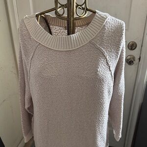 Elegant Cream Crew Neck Sweater